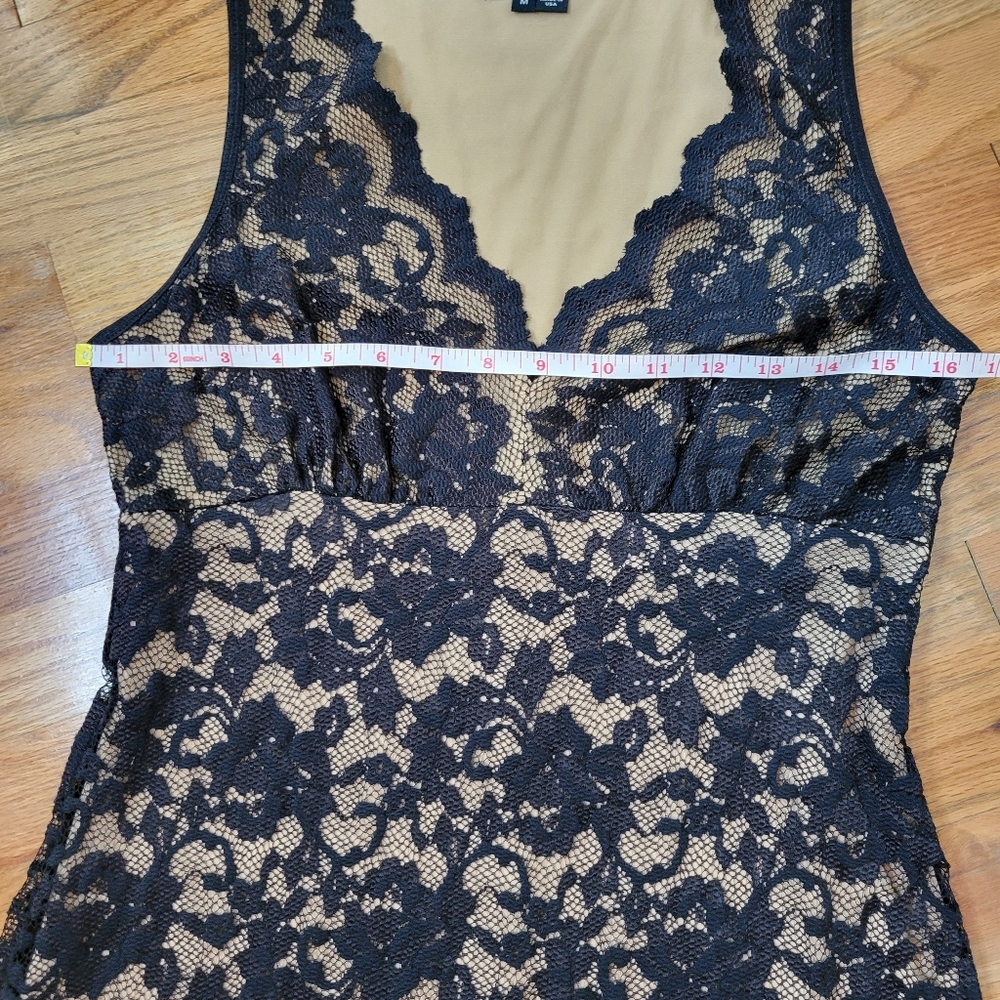 Karen Kane Black Lace Sleeveless V-neck Dress Size M - Picture 12 of 16